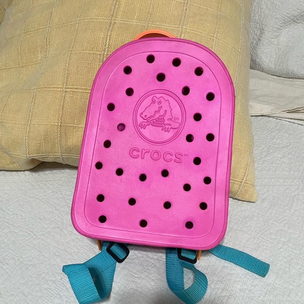 Pink crocs backpack 🎒
